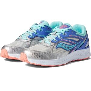 Saucony Silver and Blue Unisex- Child Running Shoes size 3.5